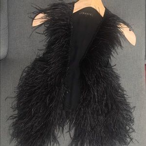 Theory ostrich feather silk vest - Medium
